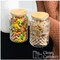 Glass Food Storage Containers with Vintage Diamond Pattern, Kitchen Containers - Coffee Pasta Sugar Tea Snack Cookie Jar with Airtight Lids - Set of 2 60 Ounce Round Large Glass Jar with Bamboo Lid